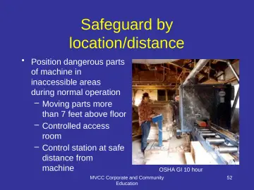 Slide 52: Safeguard by location/distance