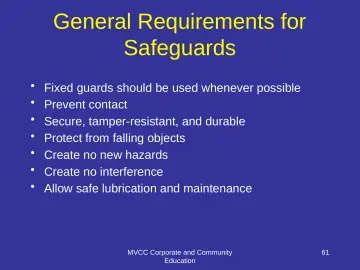 Slide 61: General Requirements for Safeguards