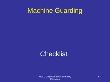 Slide 67: Machine Guarding