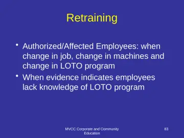 Slide 83: Retraining