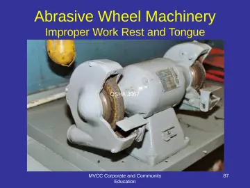 Slide 87: Abrasive Wheel Machinery