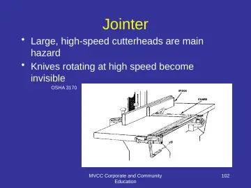 Slide 102: Jointer