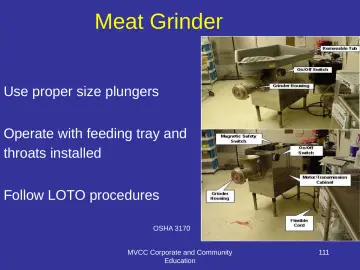 Slide 111: Meat Grinder