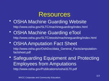 Slide 113: Resources