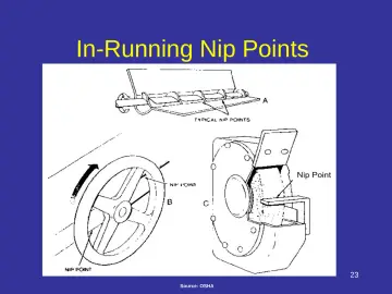 Slide 23: In-Running Nip Points