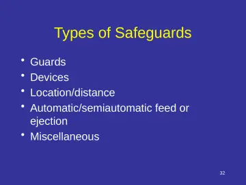 Slide 32: Types of Safeguards