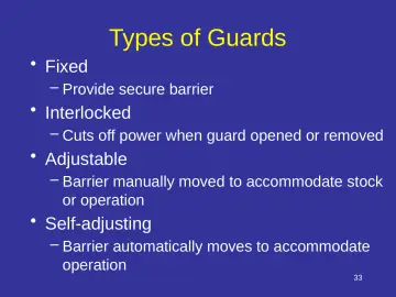 Slide 33: Types of Guards