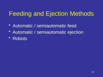 Slide 52: Feeding and Ejection Methods