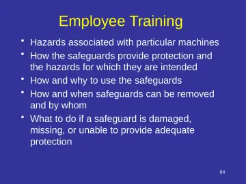 Slide 64: Employee Training