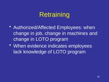 Slide 81: Retraining