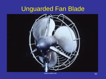 Slide 83: Unguarded Fan Blade