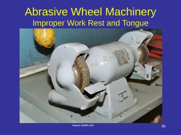 Slide 85: Abrasive Wheel Machinery