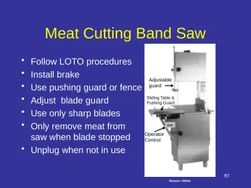 Slide 97: Meat Cutting Band Saw