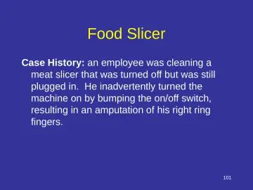 Slide 101: Food Slicer