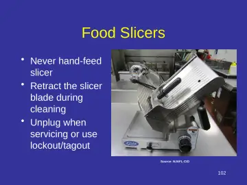 Slide 102: Food Slicers
