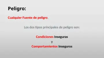 Slide 6: Peligro: