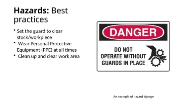 Slide 17: Hazards: Best practices