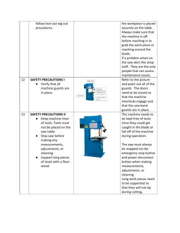 Page 6: follow lock out tag out procedures.