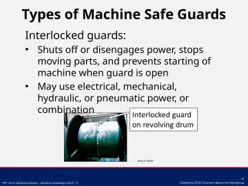 Slide 31: Types of Machine Safe Guards