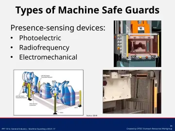 Slide 35: Types of Machine Safe Guards