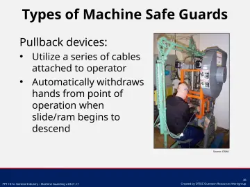 Slide 36: Types of Machine Safe Guards