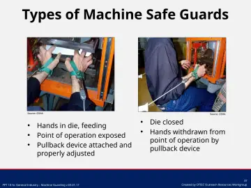 Slide 37: Types of Machine Safe Guards