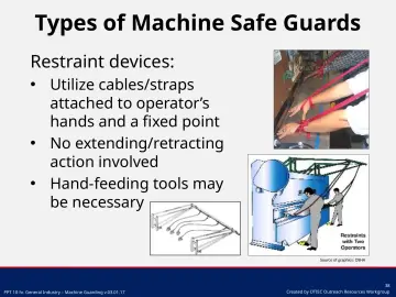 Slide 38: Types of Machine Safe Guards