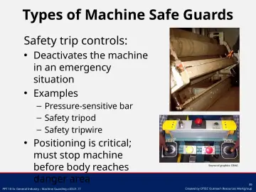 Slide 39: Types of Machine Safe Guards