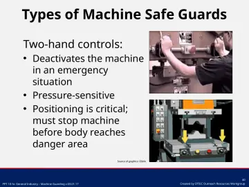 Slide 40: Types of Machine Safe Guards