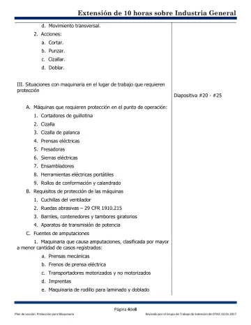 Page 4: d. Movimiento transversal.