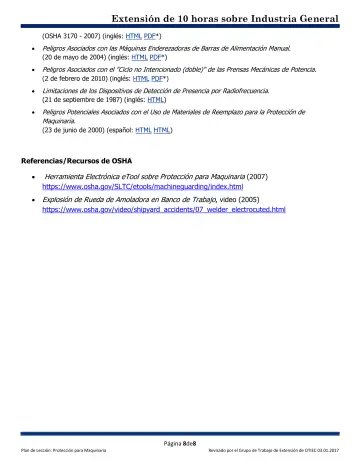 Page 8: (OSHA 3170 - 2007) (inglés: HTML PDF*)