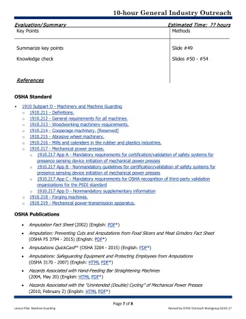 Page 7: Evaluation/ Sum m ary