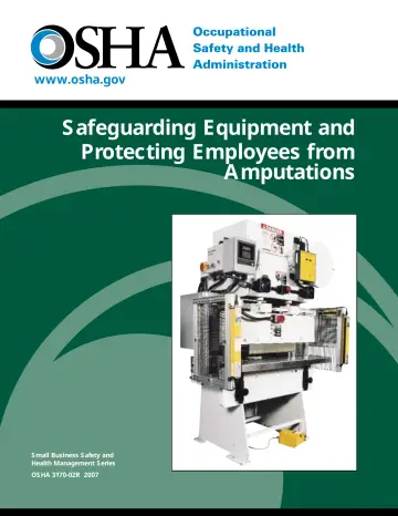 Page 1: Safeguarding Equipment and Protecting Employees from Amputations