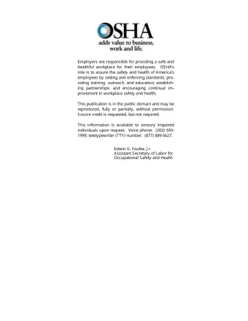 Page 2: Employers are responsible for providing a safe and healthful workplace for their…