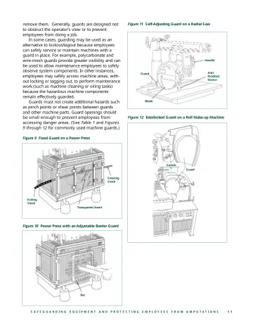 Page 13: Figure 11 Self-Adjusting Guard on a Radial Saw
