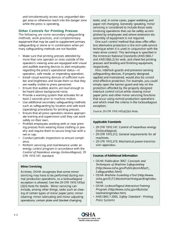 Page 34: and simultaneously access any unguarded danger area or otherwise reach into the danger…