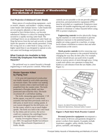Page 11: Principal Safety Hazards of Woodworking and Methods of Control