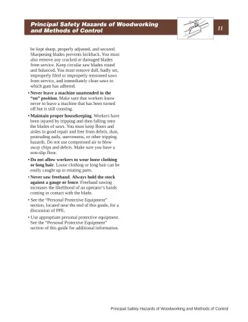 Page 17: Principal Safety Hazards of Woodworking and Methods of Control
