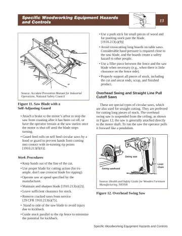 Page 19: Specific Woodworking Equipment Hazards and Controls