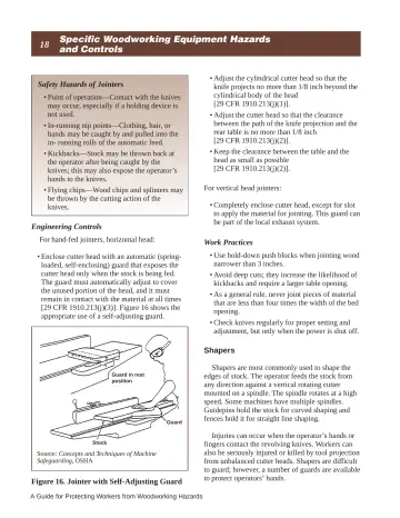 Page 24: Specific Woodworking Equipment Hazards and Controls
