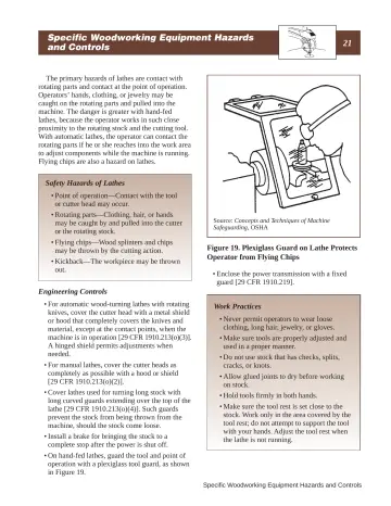 Page 27: Specific Woodworking Equipment Hazards and Controls