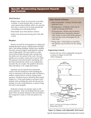 Page 29: Specific Woodworking Equipment Hazards and Controls