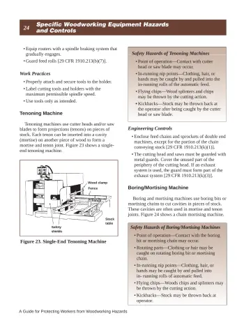 Page 30: Specific Woodworking Equipment Hazards and Controls