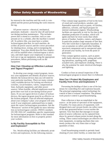 Page 33: Other Safety Hazards of Woodworking