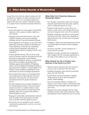Page 34: 28 Other Safety Hazards of Woodworking