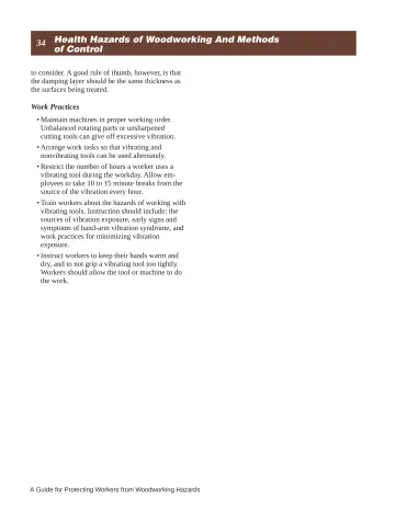 Page 40: 34 Health Hazards of Woodworking And Methods