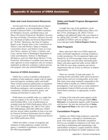 Page 59: Appendix C: Sources of OSHA Assistance