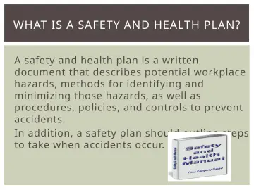 Slide 6: WHAT IS A SAFETY AND HEALTH PLAN?