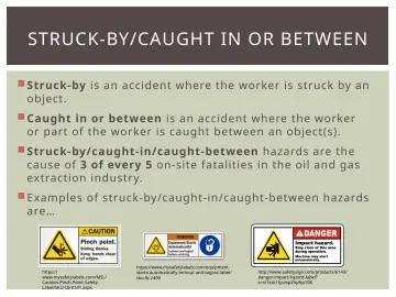 Slide 13: STRUCK-BY/CAUGHT IN OR BETWEEN