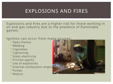Slide 21: EXPLOSIONS AND FIRES
